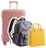 Handgepäck, Rucksack, Einkaufstasche 