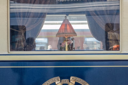 a luxury train window