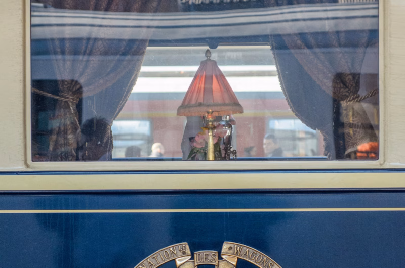a luxury train window
