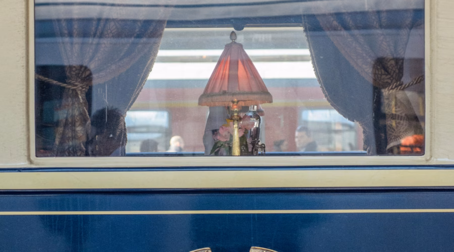 a luxury train window