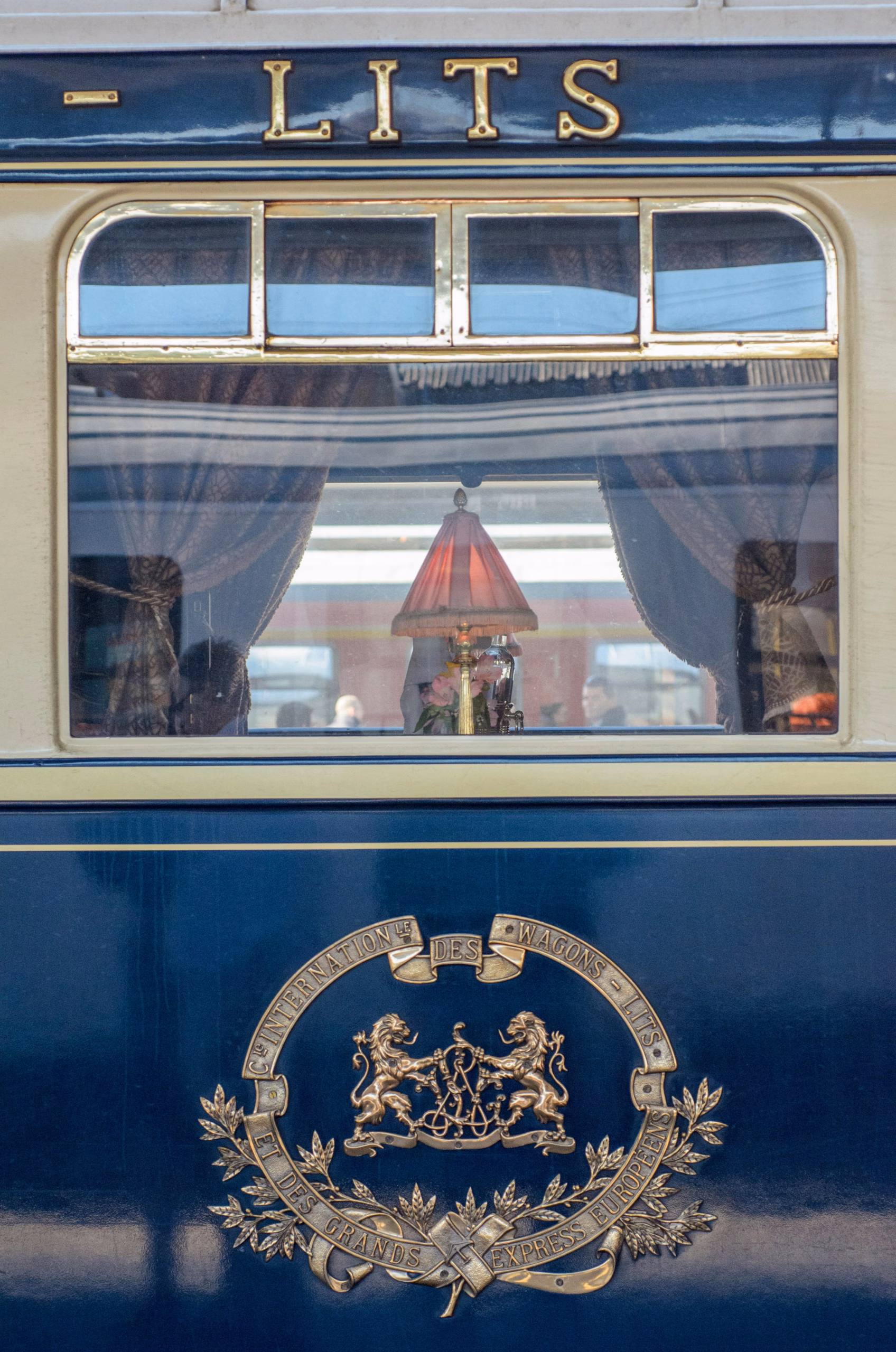 a luxury train window