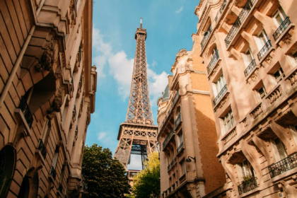 most visited cities in europe: view of paris eiffel tower