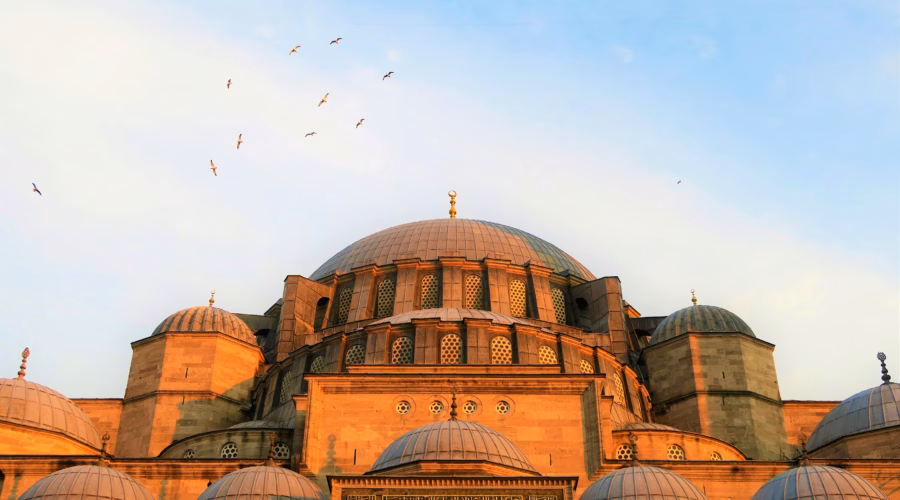 the view on an Istanbul mosque