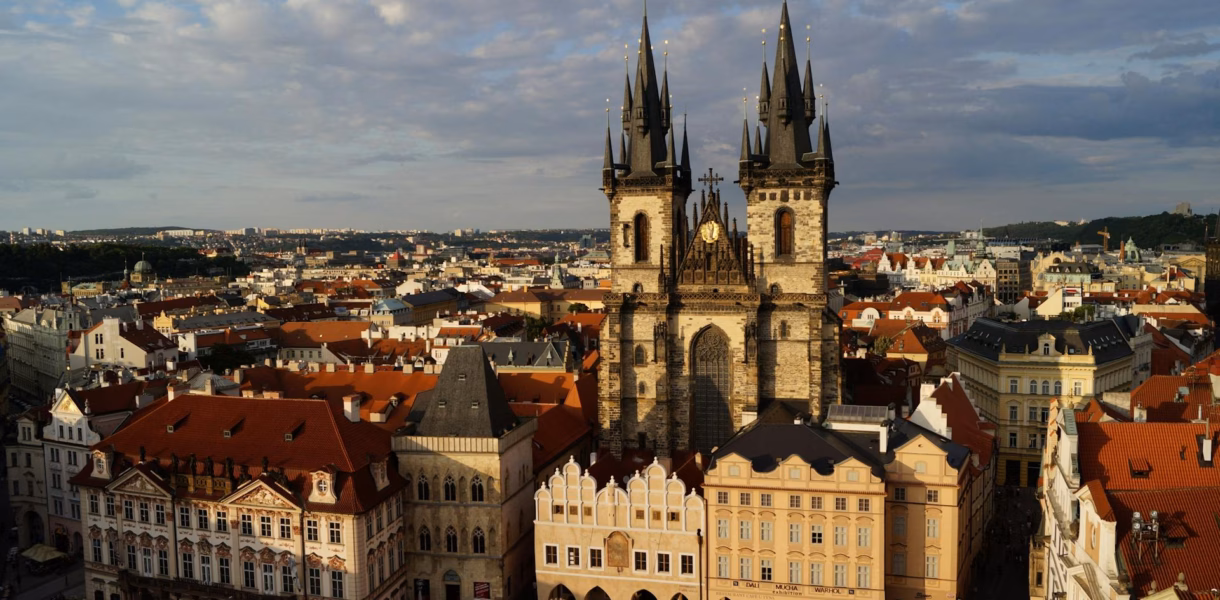 overrated Prague landscape with church