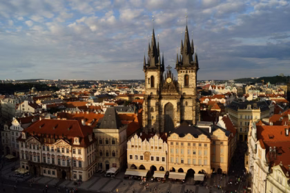 overrated Prague landscape with church