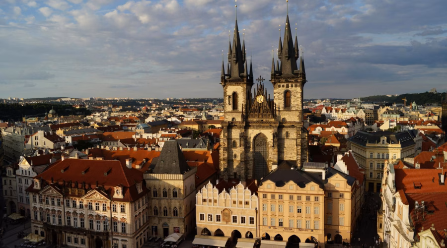 overrated Prague landscape with church