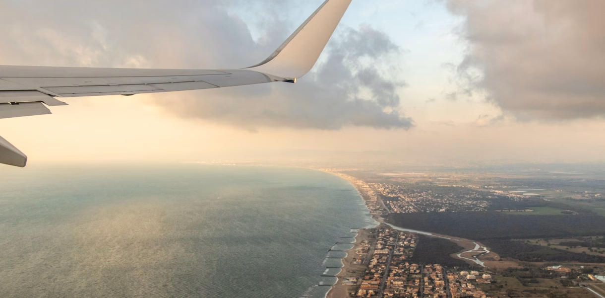 rome flight fiumicino airport view from plane