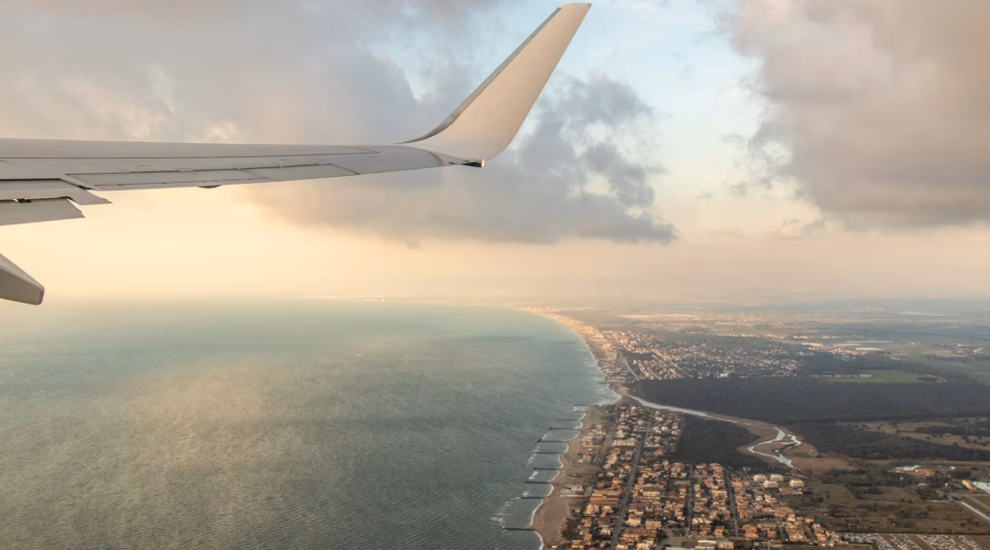 rome flight fiumicino airport view from plane