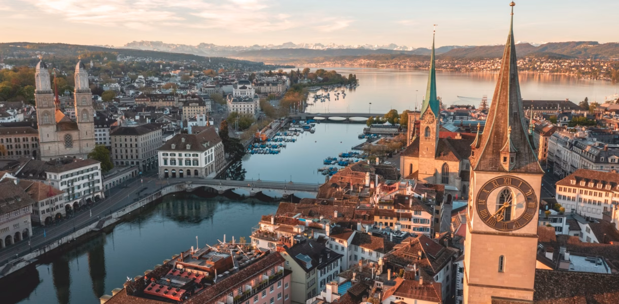 river view in zurich expensive city
