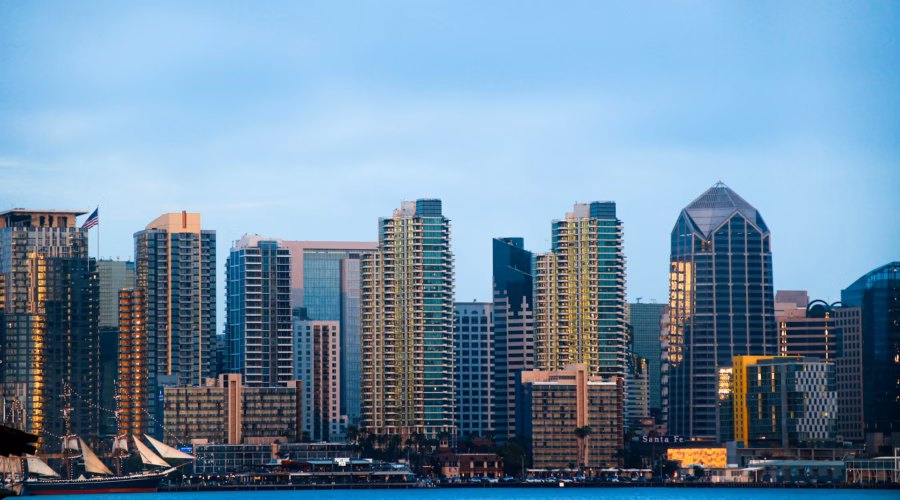 skyline of san diego, an expensive city