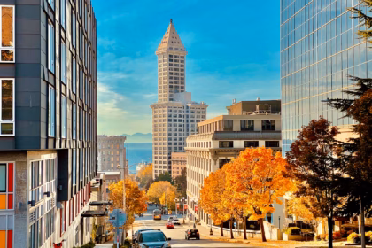 view of smith tower in seattle, an expensive city