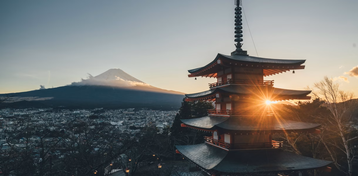how much does it cost to go to japan? - Temple at sunset