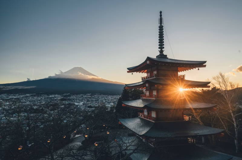 how much does it cost to go to japan? - Temple at sunset