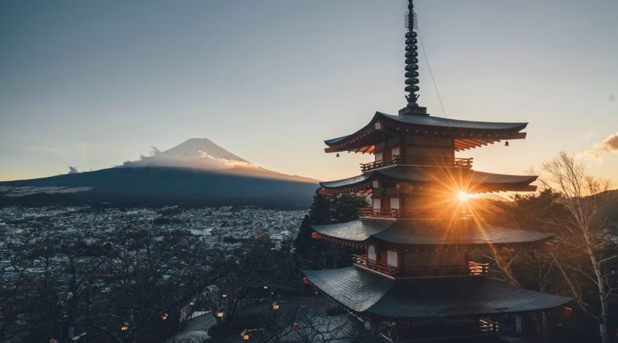 how much does it cost to go to japan? - Temple at sunset