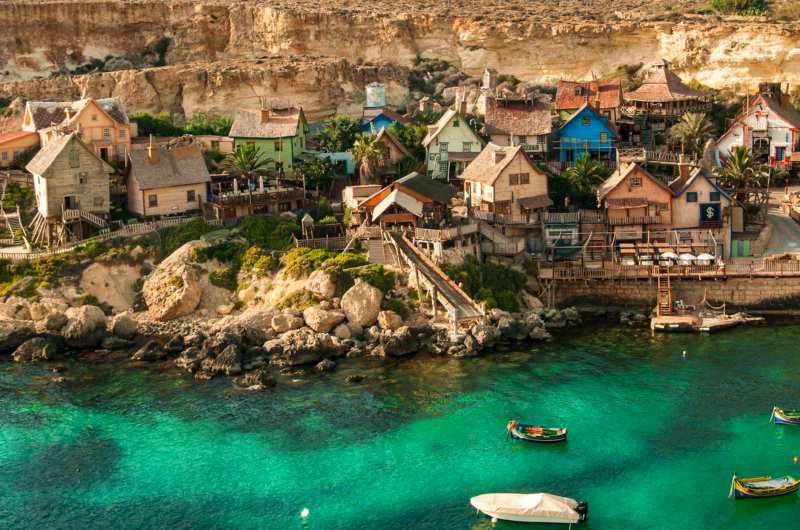 best beaches in malta: Popeye Village in Mellieha