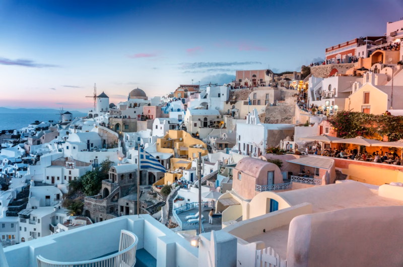 Best places to travel in June 2025 - sunset over Santorini, Greece