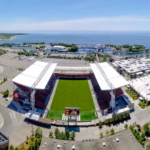 aerial view of Tornton BMO Filed. bag policy