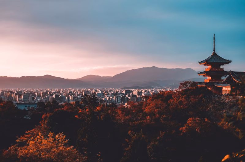 kyoto sunset: is japan expensive?