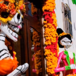 day of the dead festival decorations in Mexico