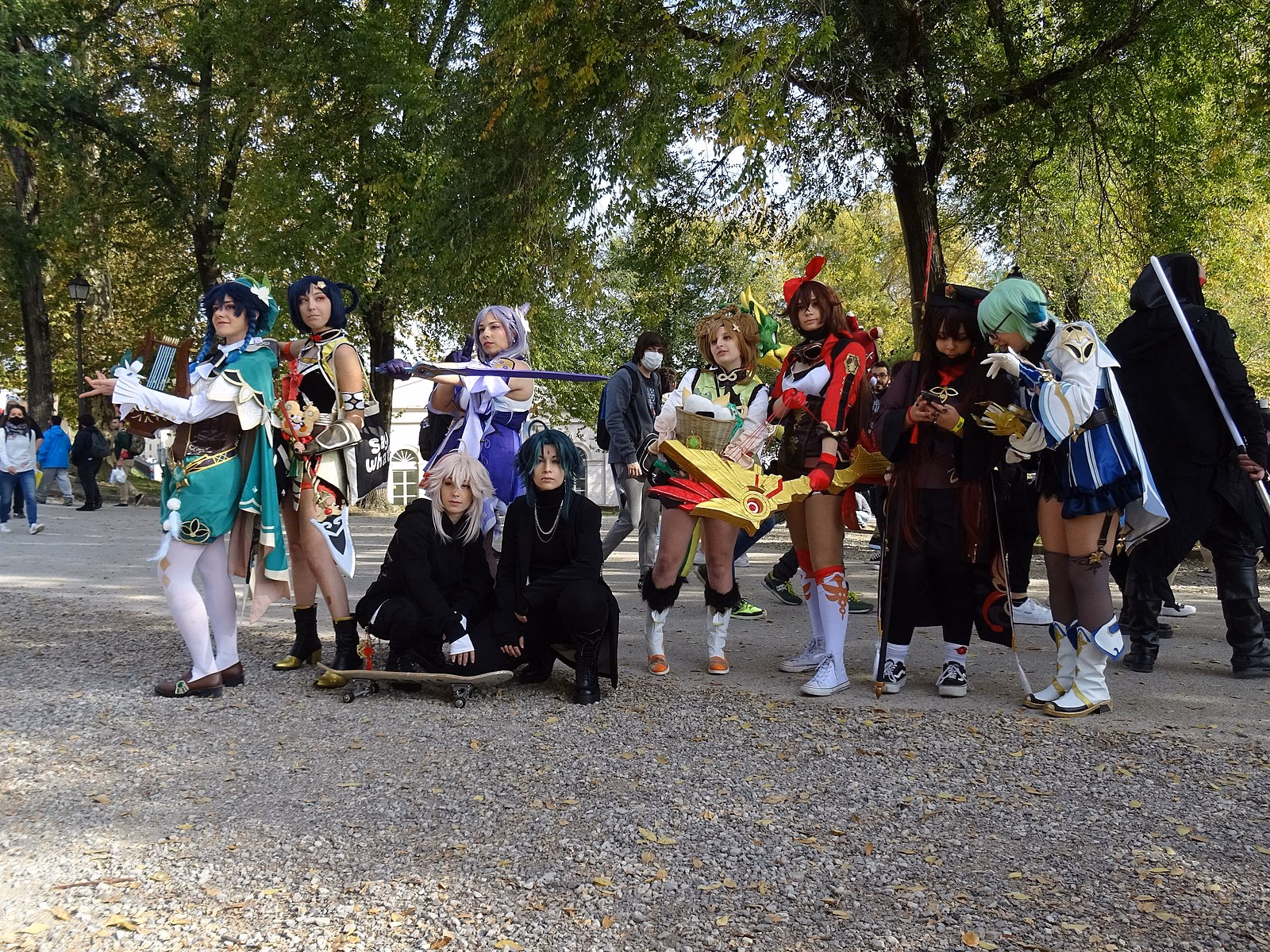 Cosplayers in the streets of Lucca during Lucca Comics 2026