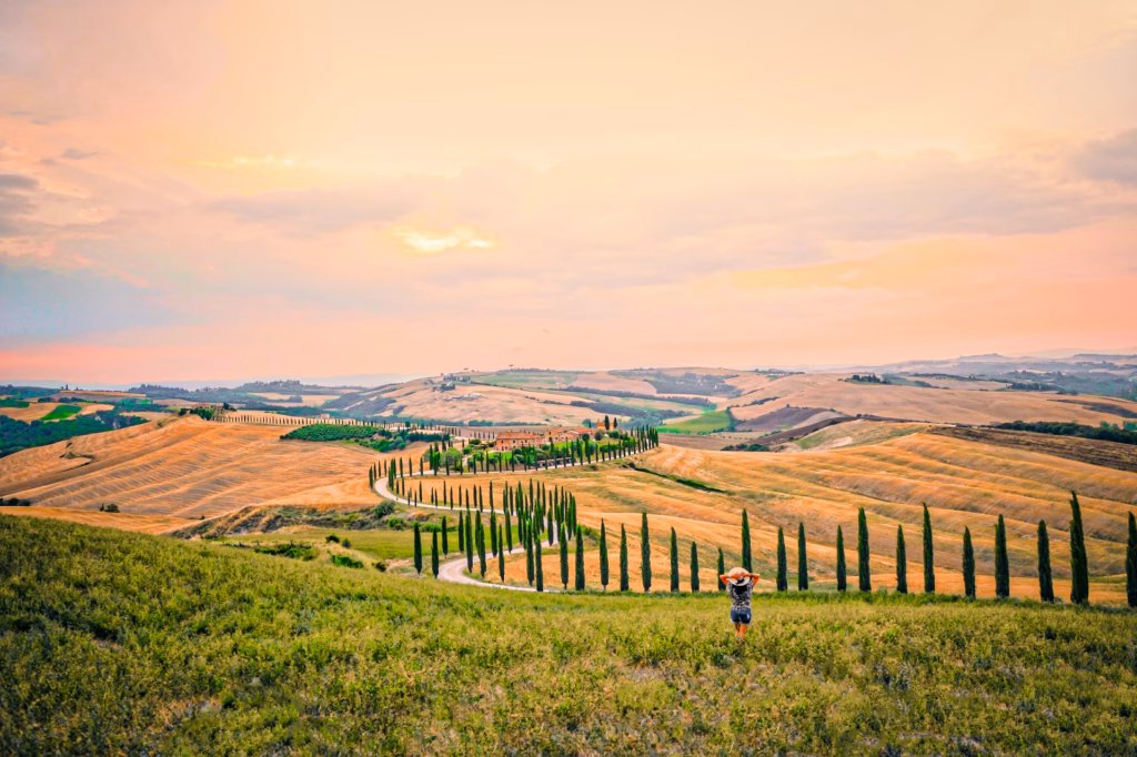 road itinerary in tuscany