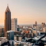 a city with tall buildings