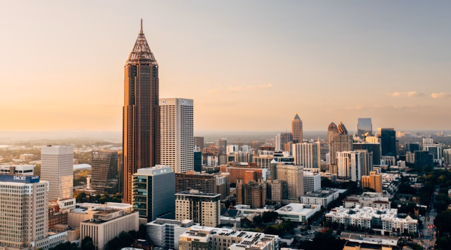 a city with tall buildings