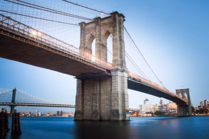 landscape photography of bridge
