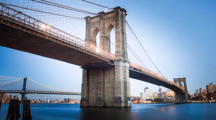 landscape photography of bridge