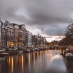Amsterdam canal at night during Amsterdam Dance Event 2026