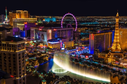 Las Vegas Strip at night during the Las Vegas Grand Prix 2026