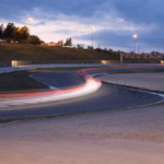 Race track at night ahead of the Mexico City Grand Prix 2026