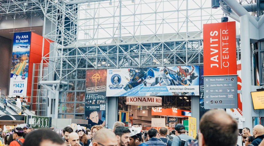 Crowd entering the Javits Center for New York Comic Con 2026