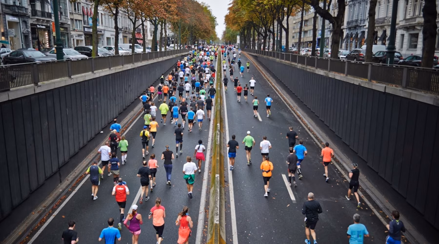 Runners during the NYC Marathon 2026