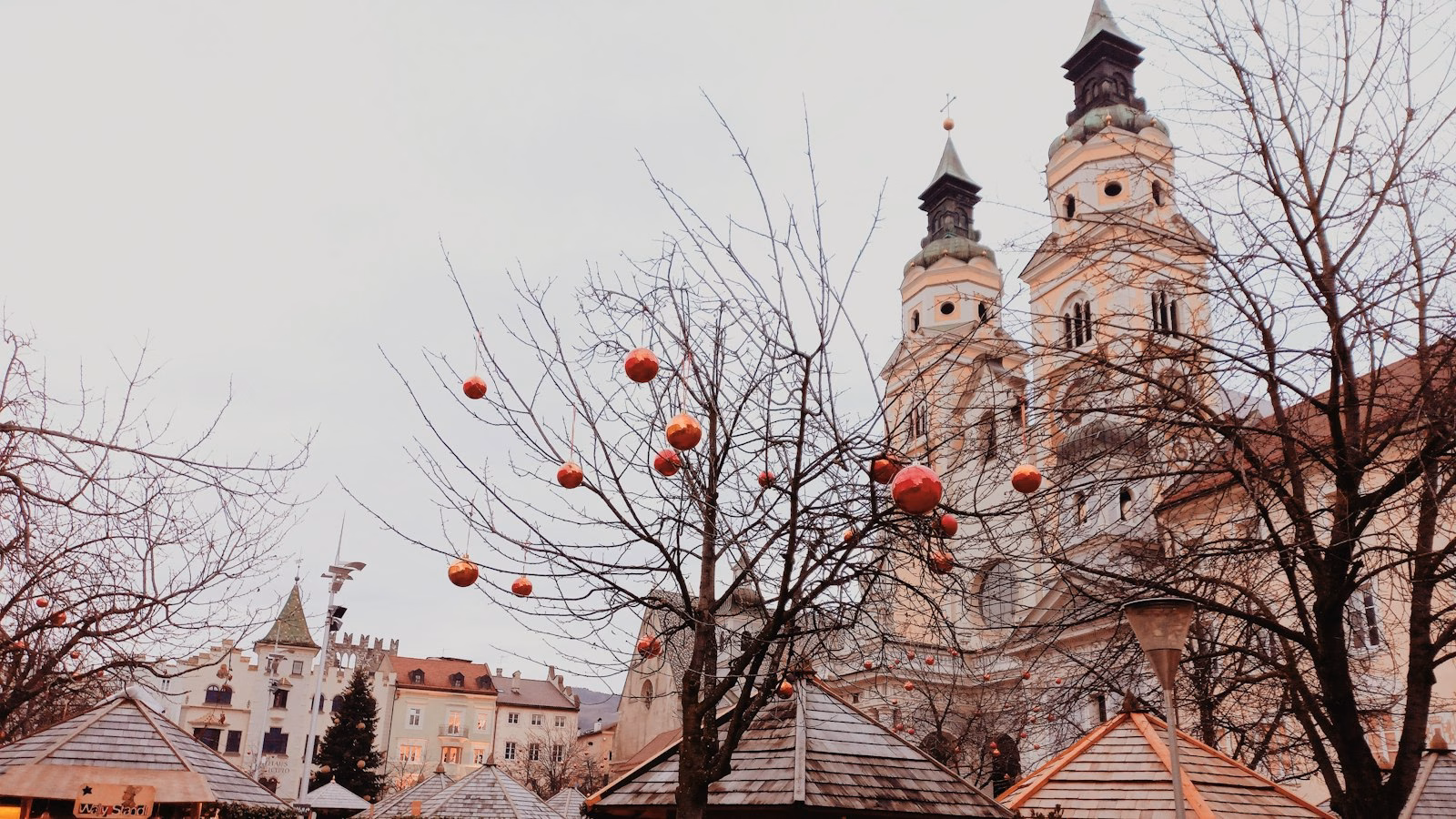 Church tower in Bressanone (Brixen), home of the Bressanone Christmas market