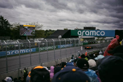 São Paulo Grand Prix 2026 fans watching a race car from the grandstand