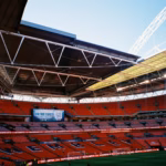 Stamford Bridge bag policy: stadium seats under a large roof structure