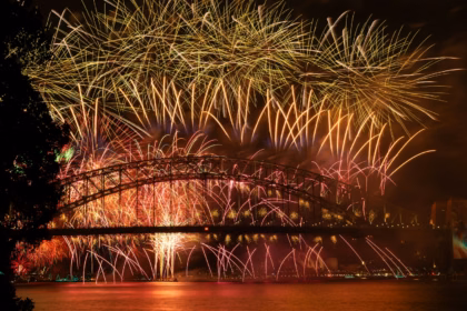 Sydney New Year's Eve fireworks over the Harbour Bridge