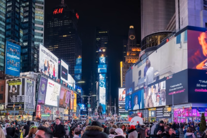 Crowds in Times Square for New Year's Eve New York