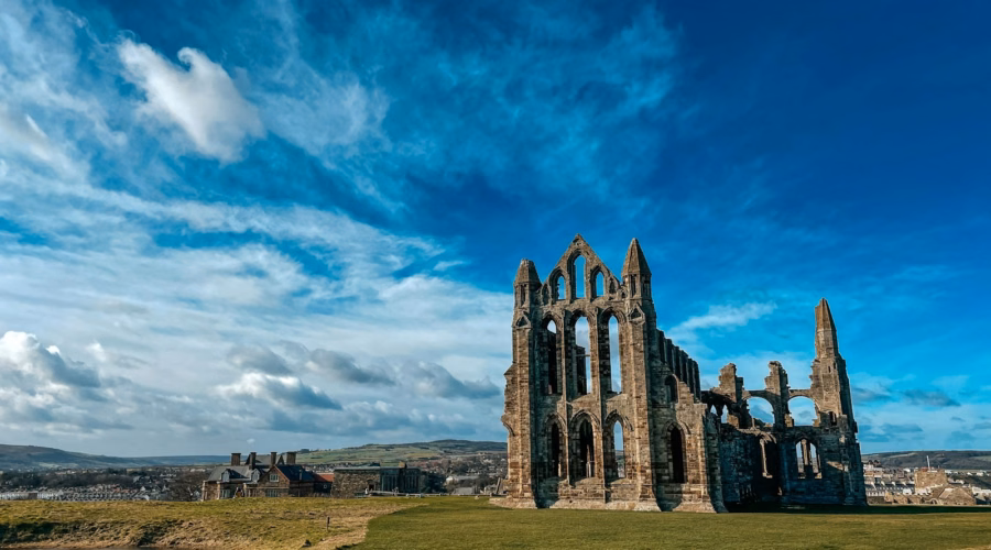 Whitby Abbey ruins on the East Cliff, the backdrop to Whitby Goth Weekend 2026