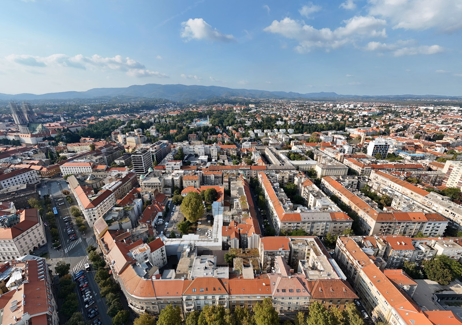 View over Zagreb, home of the Zagreb Christmas market